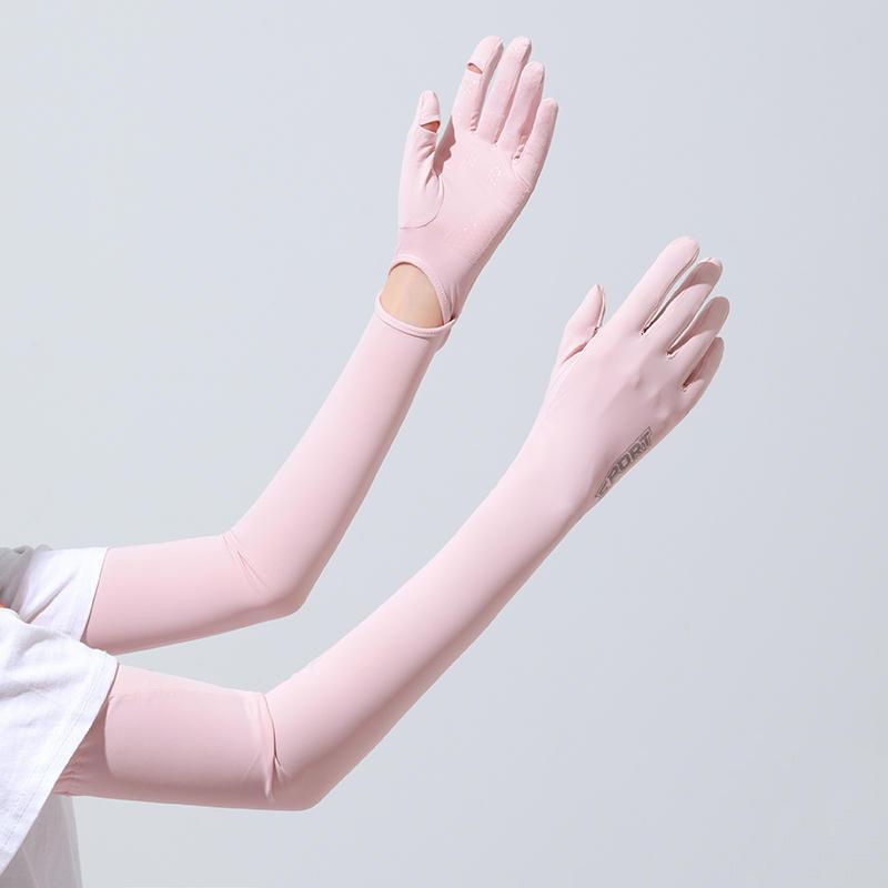 Ice silk sleeves, UV protection, women's summer thin style, extended cool feeling, non-slip and breathable for driving and riding