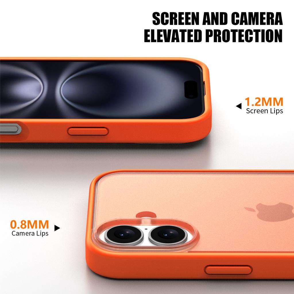 For iPhone 17 Case Skin Feel Frosted PC+TPU Protective Phone Cover