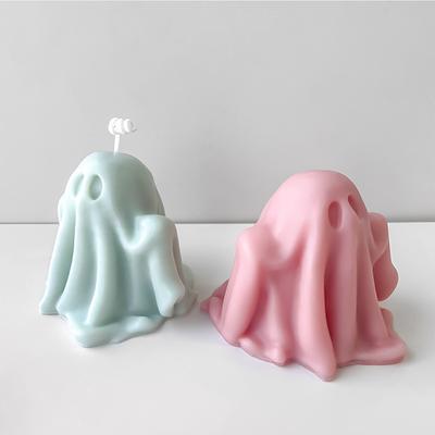 Halloween Cute Ghost Candle Silicone Molds New  DIY Resin Concrete Plaster Soap Mould Party Festive Ornaments Home Decor