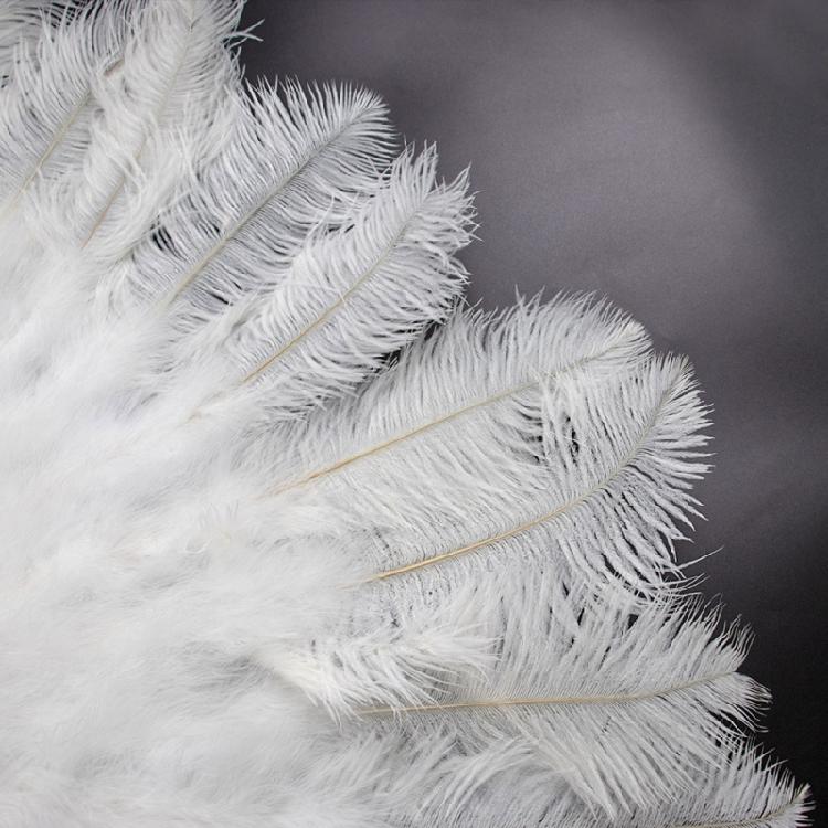 1920s Vintage Feathered Fan Flapper Dance Burlesque Handheld Fan Large Folding Hand Fan Flapper Costume Accessories