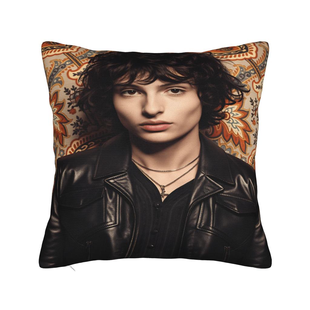 Povlak na polštář F-Finn Wolfhard Vtipný povlak na polštář na židli pohovku bytový dekor povlaky na polštáře