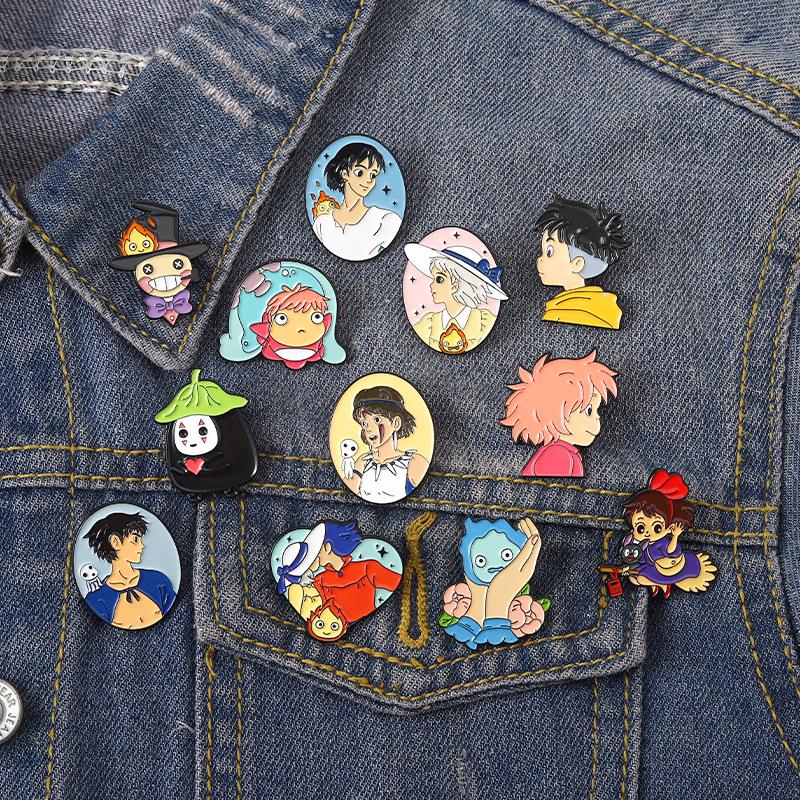 Cute Cartoon Alloy Lapel Pin - Anime Character Decorative Brooch Badge