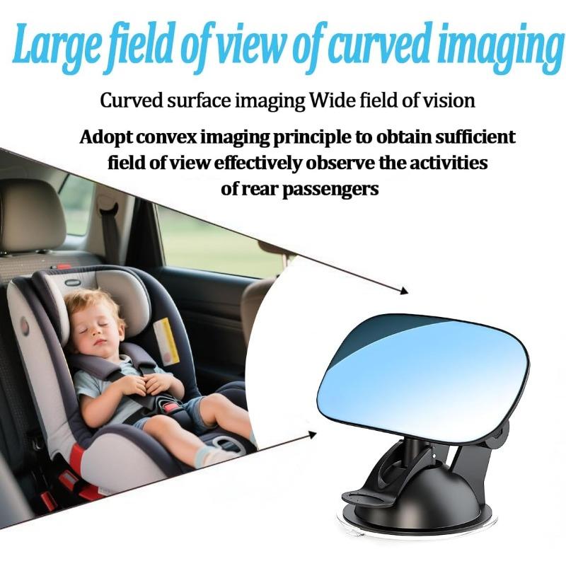 Wide Angle HD Baby Car Rearview Mirror 360 Adjustable Suction Cup Windshield Infant Safety Monitor Vehicle Rear Facing Mirror Interior Mirrors6