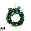 Merry Christmas Wreath Pendant With Bell Car Door Hanging Decoration Xmas Party Christmas Tree Decor Accessories
