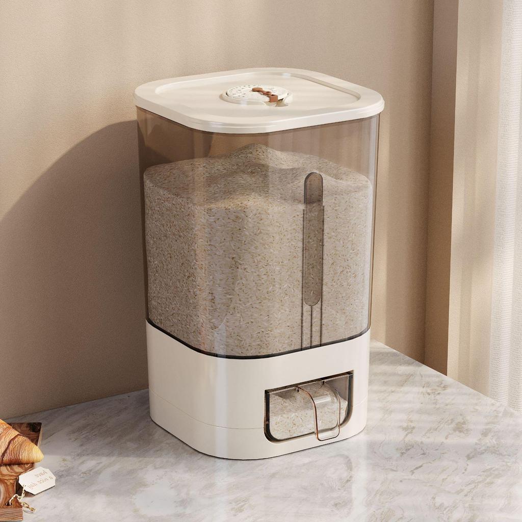 2025 Model Airtight Rice Storage Container: Moisture & Insect-Proof, Flour Barrel, Home Use