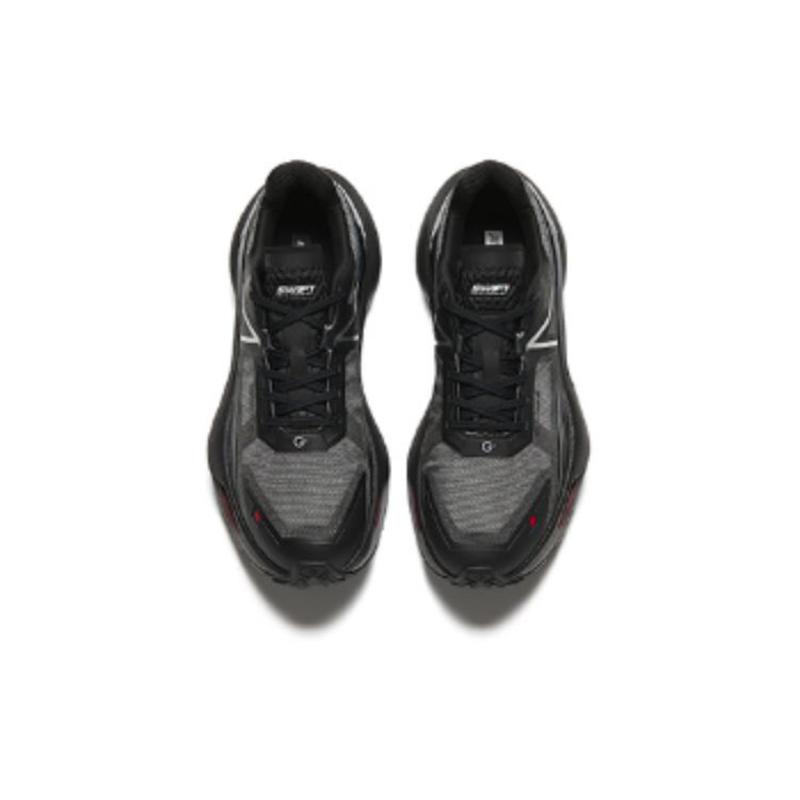 Anta Swift Abrasion Resistant Breathable Low top Trail Running Shoes Men's Black Sneakers 112416601A-1