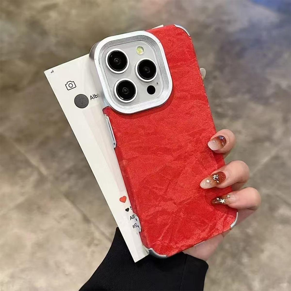 

Snow Mountain Pattern Leather Material Mobile Phone Case for Apple 17PRO Full Covered Edge Small Fresh Skin Feel Leather Mobile Phone Case For iPhone 12 Pro