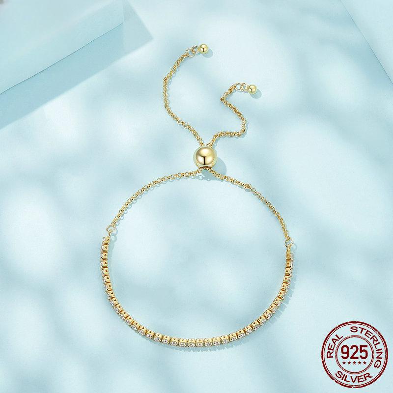 Verstellbares Box-Armband aus Sterlingsilber S925 für Damen, schlichtes und hochwertiges Temperament-Armband