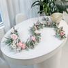 Artificial Imitation Rose Vine 1.8 Meters, Fake Flower Vine Home Outdoor Wedding Background Decoration