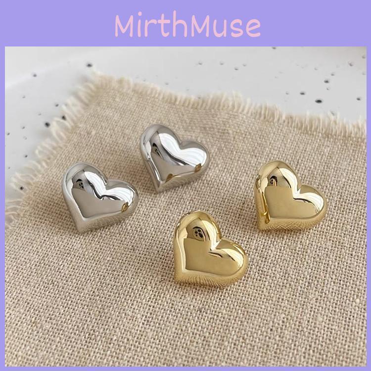 Stylish Ins Trendy Heart Earrings In Gold And Silver Unique Vintage Jewelry For Women