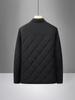 Men's Autumn/Winter Cotton Lapel Jacket - Casual, Warm, Loose Fit for Middle-Aged & Elderly