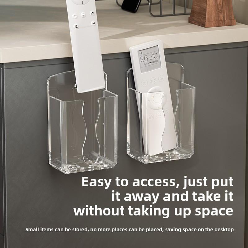 Wall-mounted Punch-free TV Air Conditioner Remote Control Wall Hanging Box Storage Box Storage Bracket Bedside Wall Hanging Storage Rack Rack