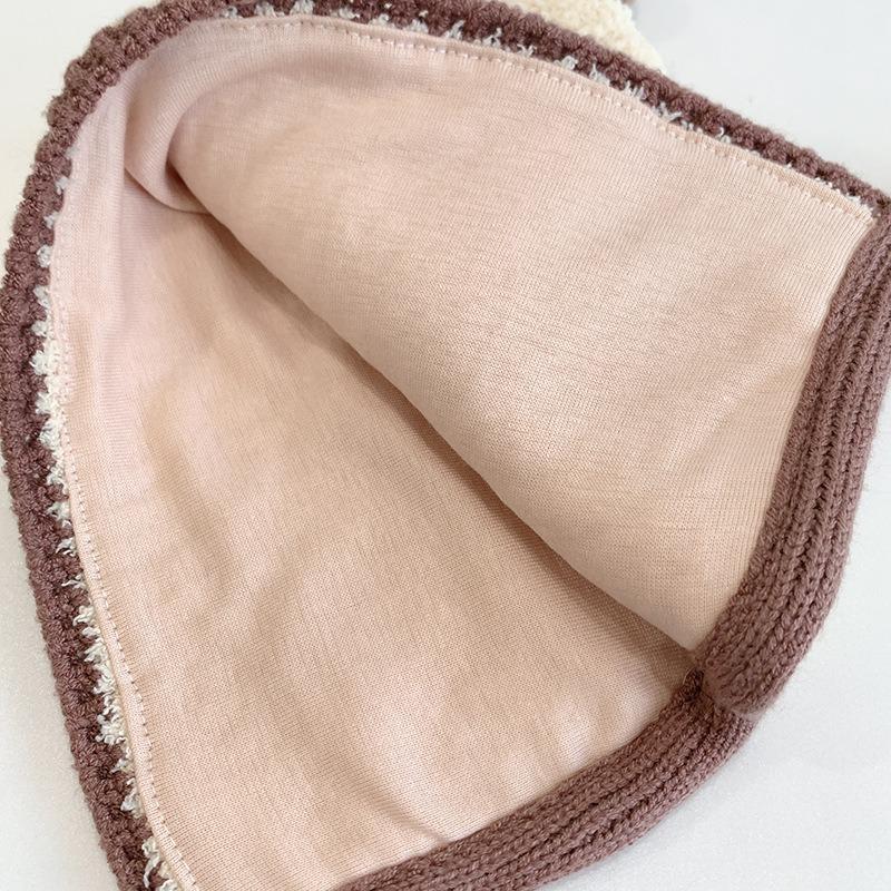 Infant Hats Autumn and Winter Warm Ear Protection Knitted Hats Boys and Girls Cute Bag Head Windproof Wool Hat Tide