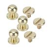 20set Brass Rivets Abrasion Resistance Imitation Gold Luggage Hardware Accessories for Craft Enthusiasts