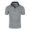 2022 Men's Summer Solid Color Polo Shirt - Trendy Sporty Short Sleeve Top