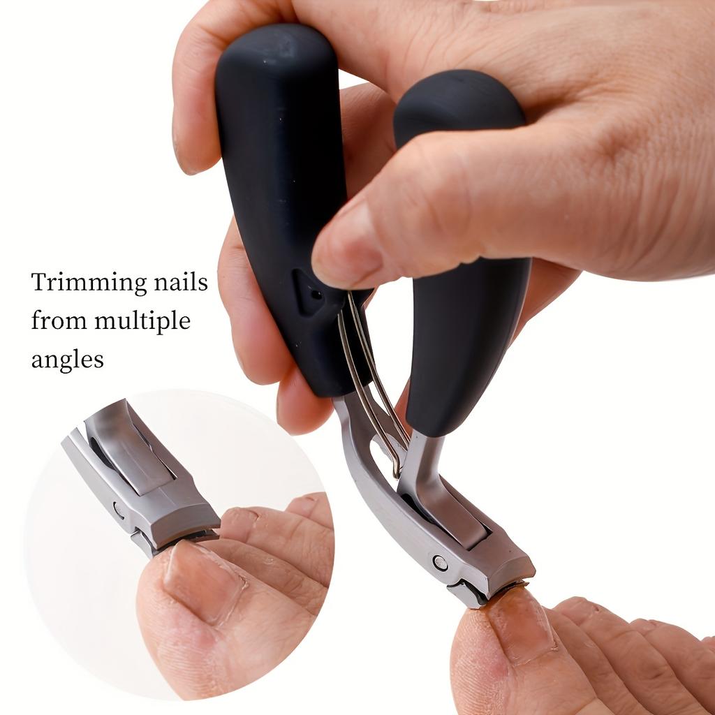1 Stück Gebogene Nagelschere für dicke Nägel, Herren & Senioren - Lange Griffe Stahlschere, Präzisionsschnitt