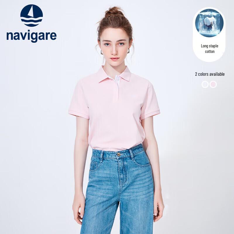 Navigare Women's Casual Polo Short-Sleeve T-Shirt