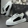 2026 Masculino Zapatos Thick-soled Mesh Panel Shoes Breathable Casual Shoes Comfort Versatile White Shoes Flat Non-slip Sneaker
