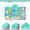 Multifunctional Folding Piano Mat, Toy Drum Set, Music Mat, 8 Keys, 6 Sea Creature Sounds, 17 Demo Songs, 6 Instrument Sounds, Recording and Playback,