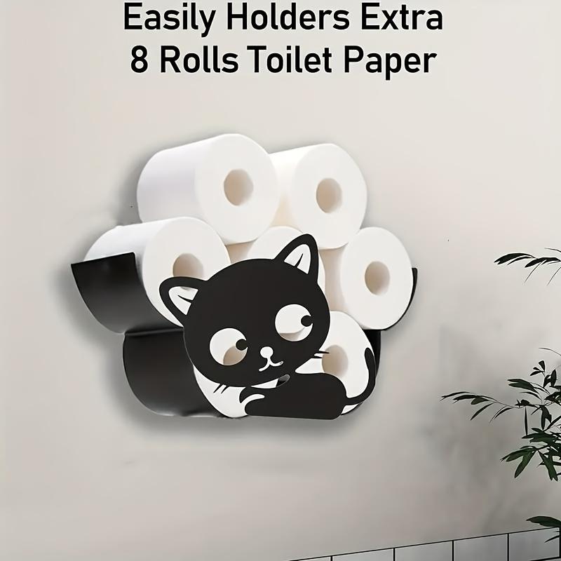 Steel Toilet Paper Holder Bathroom Wall Decoration Kitchen Paper Shelf Storage Tissue Kitten Towel Roll Shelf Home Accessories