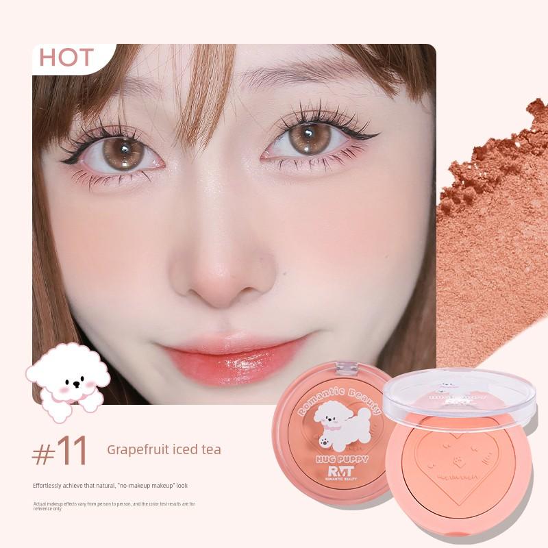 Luo Xiaoman Single-Color Blush Contouring Capybara Expansion Color Shrinking Natural Matte Fine Shimmer Blush Blue Blush Purple Highlighter