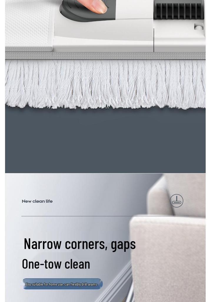 Pure Cotton Large Dust Mop for Hotels & Homes - Flat Mop for Tile Floors with Extended Cloth