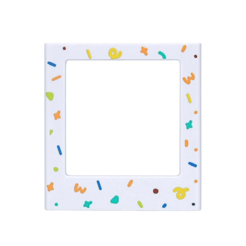 Square Magnetic Photo Frame Display Stand Unique Pattern For Instants Photo Showcase Easy Mounting On Metal Surfaces