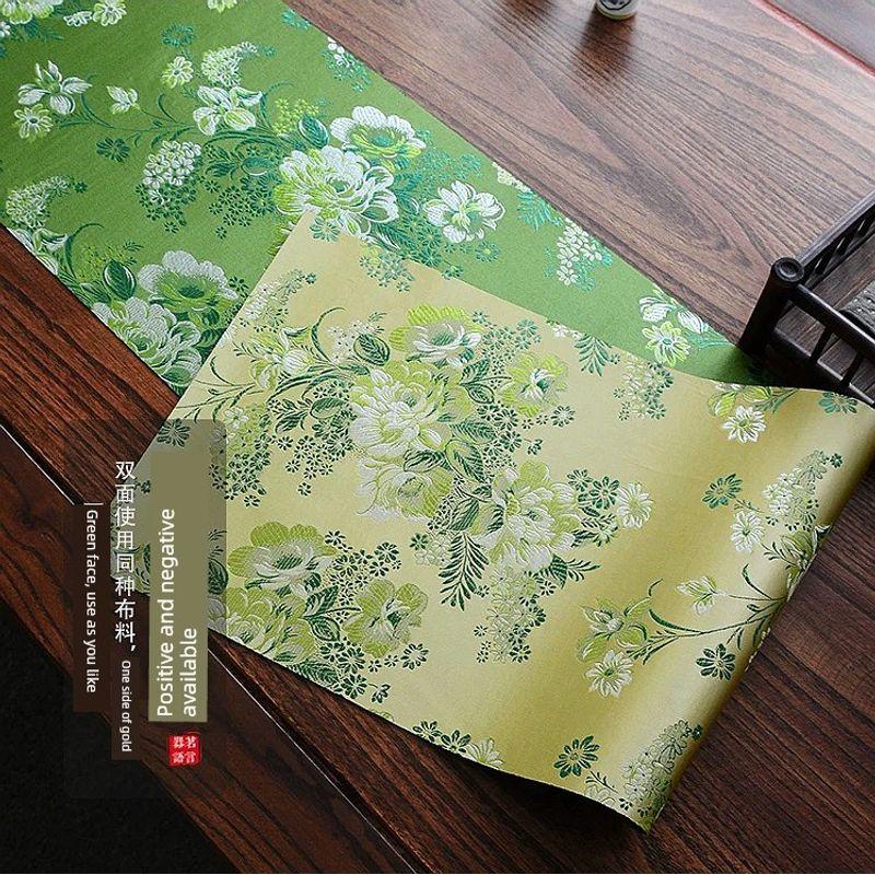 

Новый китайский стиль Двусторонний водонепроницаемый чайный коврик Дзен скатерть в китайском стиле Доступная роскошь Классная ткань Ручная работа Настольный коврик Пионовый чайный коврик Peony tea mat 30*90cm