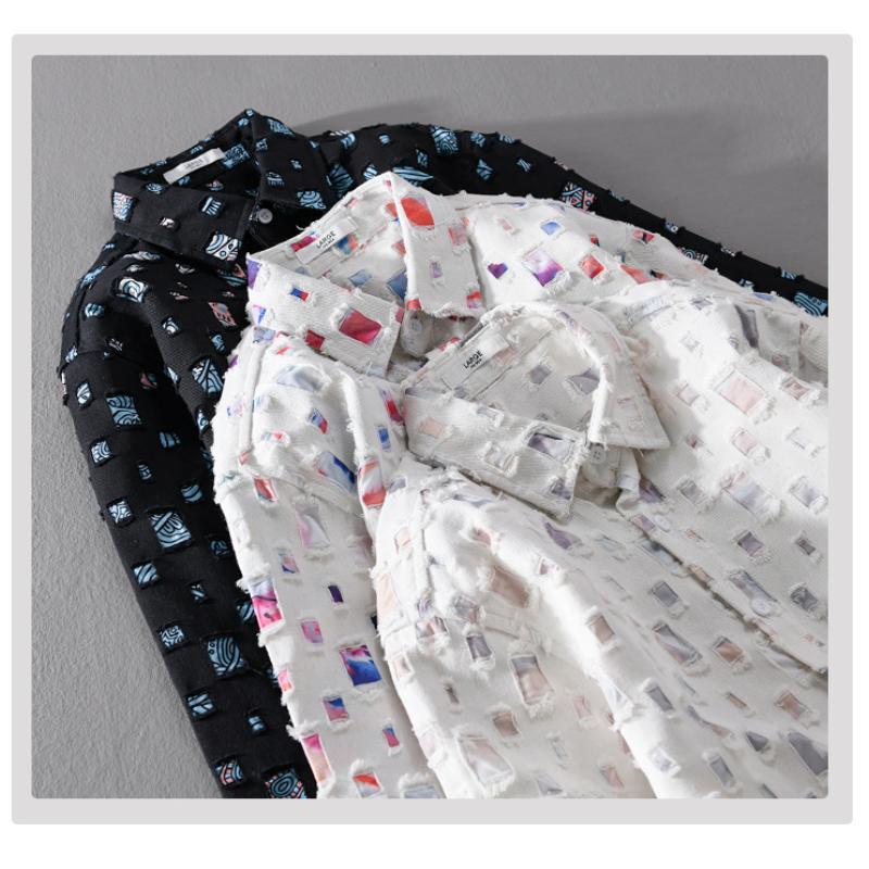 Chemise à manches longues à carreaux colorée pour jeunes, streetwear, ample, printemps/automne, en pur coton, décontractée