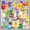 Numberblocks Lernanimations-Sticker - 50 Bögen für Kinder-Wasserflaschen und Laptops