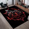 1pc Bee Rose Print, Design Area Rug - Soft, Anti-Slip, and Durable Gaming Room Decor for Bedroom, Living Room