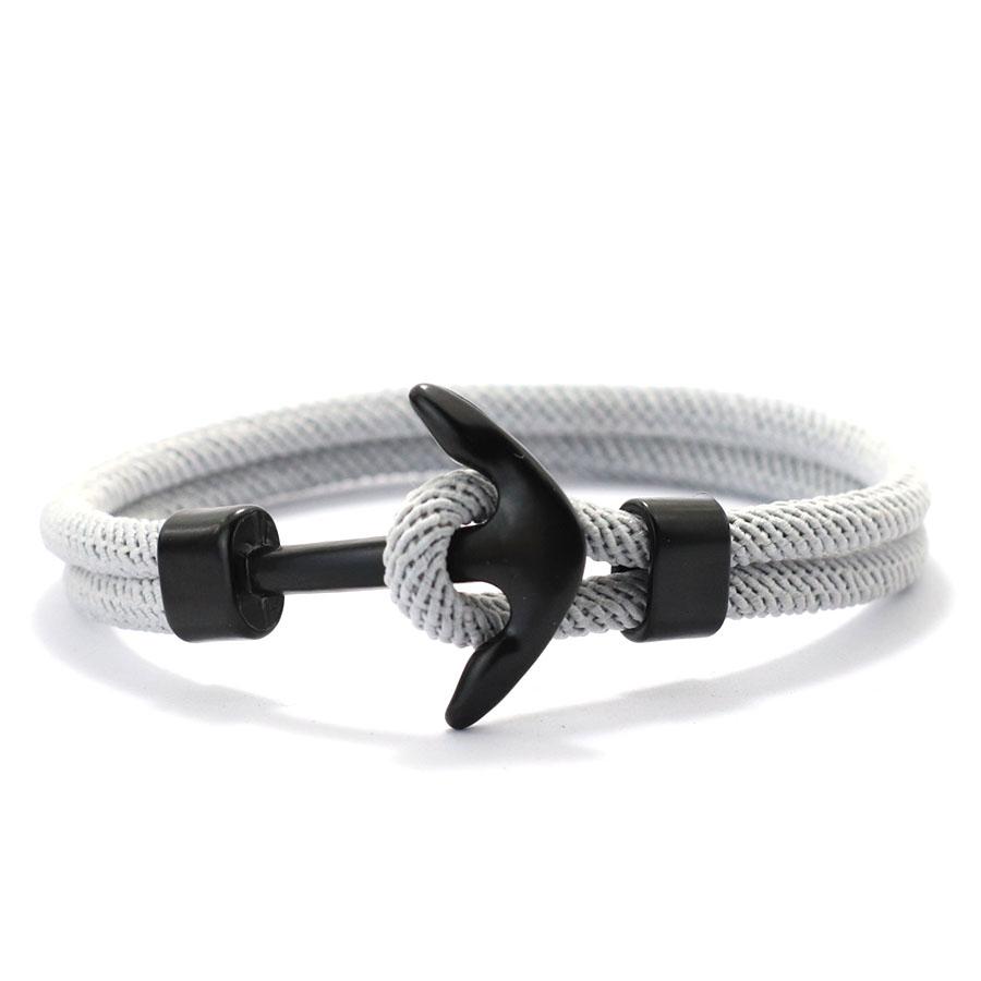 

Браслет-якорь для мужчин, модный студенческий темно-синий стиль, простой студенческий модный мужской женский плетеный миланский веревочный браслет для пары 20.5cm/8.07inch белый