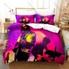 T-Tame Impala Duvet Cover + 2 Pillowcases Soft Gradient Cosmic Line Art Print Soft Quilt Cover Set Australian Legend Rock Band