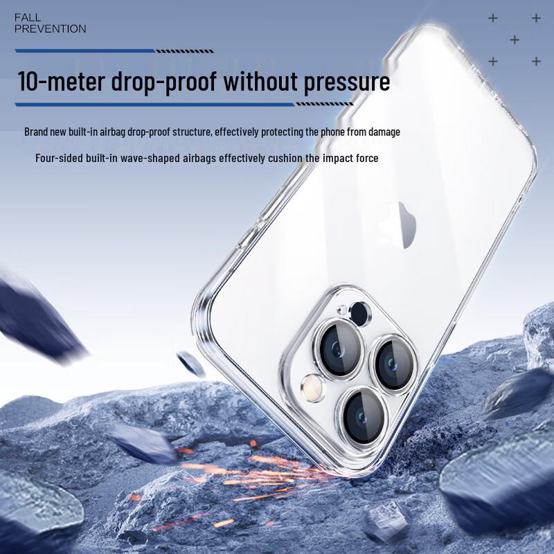 PISEN Transparent iPhone Case with Integrated Lens Protector