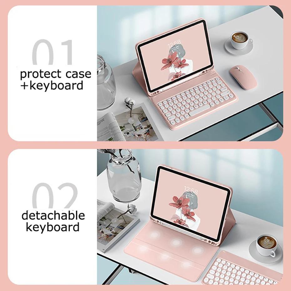 Cover For iPad Pro 11 Keyboard Case iPad 8th 9th 10th Generation Case Air 11 Air 5 10.2 Mini 6 Funda Keyboard Case Magic
