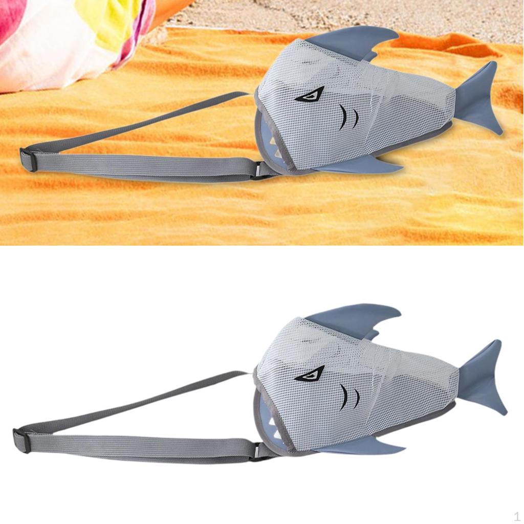 Children's Beach Bag for Sand Toys with Adjustable Straps And Collecting Pouch