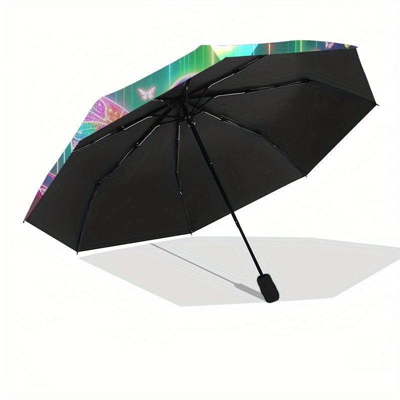 1pc Colorful Skeleton with Butterfly Wings Umbrella with Plastic Handle,Suitable for All Seasons Home Travel Outdoor UmbrellaB1848