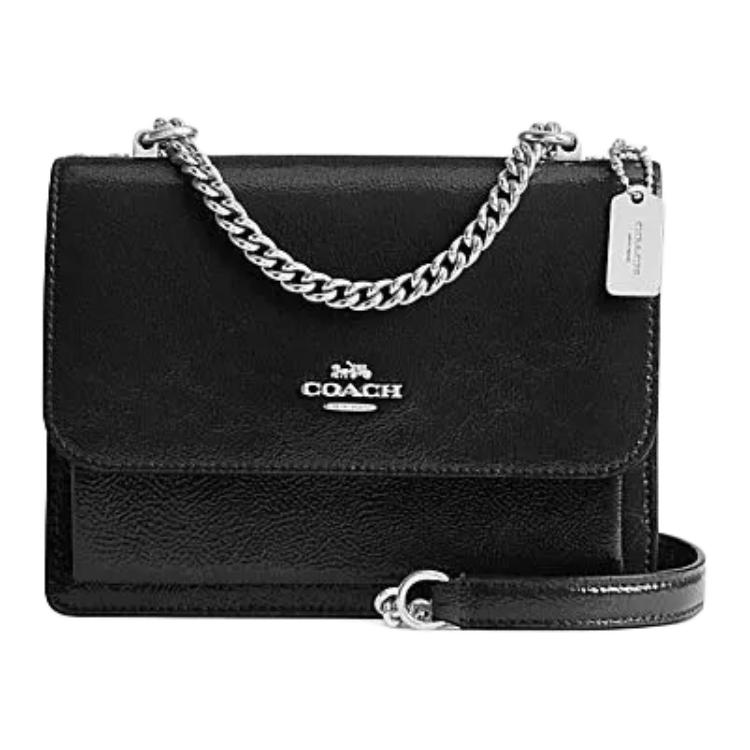 

Coach Klare 18 Camellia Logo Buckle Closure Leather Crossbody Bag Small Women bags Black CW205-SVBK Basic Set (Bag+Dust Bag)