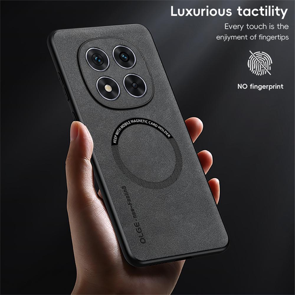 WANLONFENG YBP Series For Xiaomi Redmi Note 14 Pro 5G/Poco X7 5G Magnetic Case with Tempered Glass Film PU+TPU Phone Cover Precise Cutouts