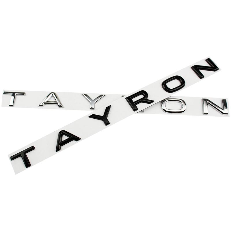 Lettere Metalliche per Bagagliaio Auto Parole Logo Distintivo Emblema Decalcomanie Adesivo Per VW TAYRON 2021 2022 2023 2024 Accessori Styling