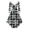 Women's Fashion Casual V-Neck Christmas Print Long Sleeve Dress