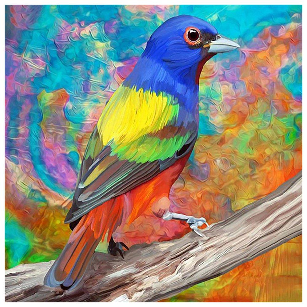 Pintura de Diamantes DIY Taladro Redondo Completo Animal Aves Árbol 5D Bordado de Diamantes Mosaico Loro Kit Punto de Cruz Decoración del Hogar Manualidades