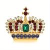 Damen Herren Palaststil Krone Kristall Abzeichen Anstecker Unisex Mittleres Design Exquisite Vintage Diadem Party Broschen Schmuck