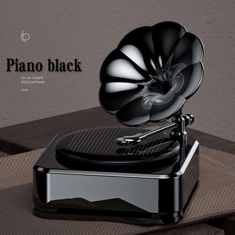 

Antique phonograph style Car Air Freshener Solar Car Perfume Fragrance Auto Rotation Air Aromatherapy Flavoring Car Accessories чёрный