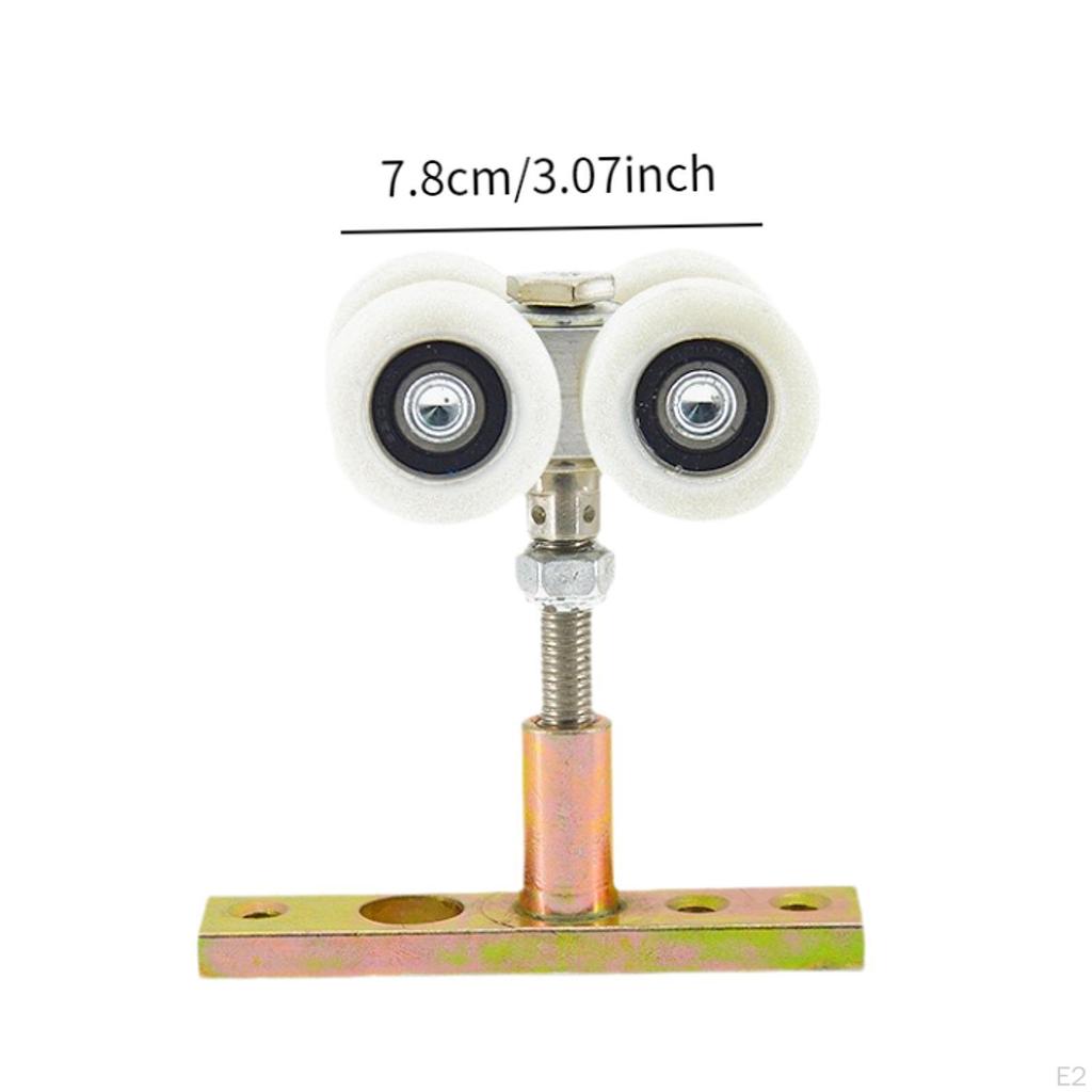 Folding Door Hanger Roller Hanging Wheel Household Rail Pulley for Cloakroom