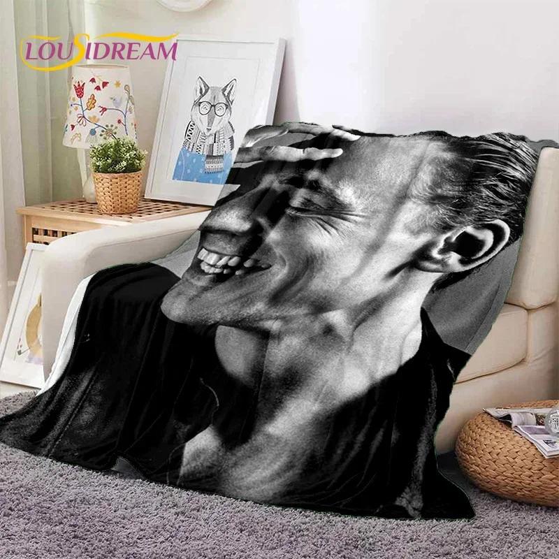 3D Tom Hiddleston Collage Actor Soft Flannel Blanket for Beds Bedroom Sofa Picnic,Throw Blanket for Outdoor Leisure Nap Gift Kid
