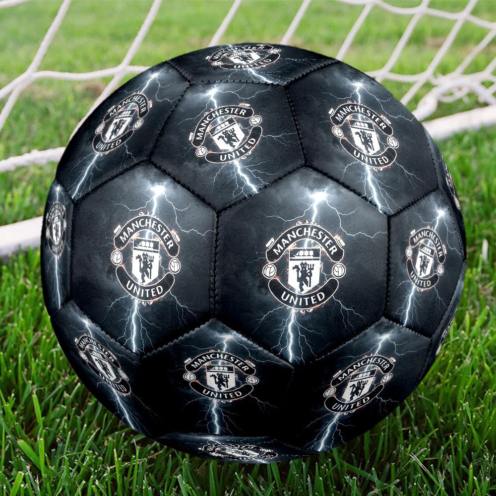 Manchester Crest Size 5 Soccer Ball Machine Sewn Indoor/Outdoor Universal Football Unique Gift for Soccer Lovers Perfect Birthday Christmas Gift Idea