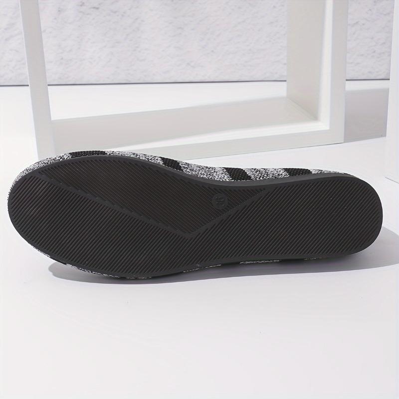 2025 New Fashion Round Head Flat Women's Shoes Shallow Mouth Lazy Big Yards A Stirrups Casual Knitted Single Shoes