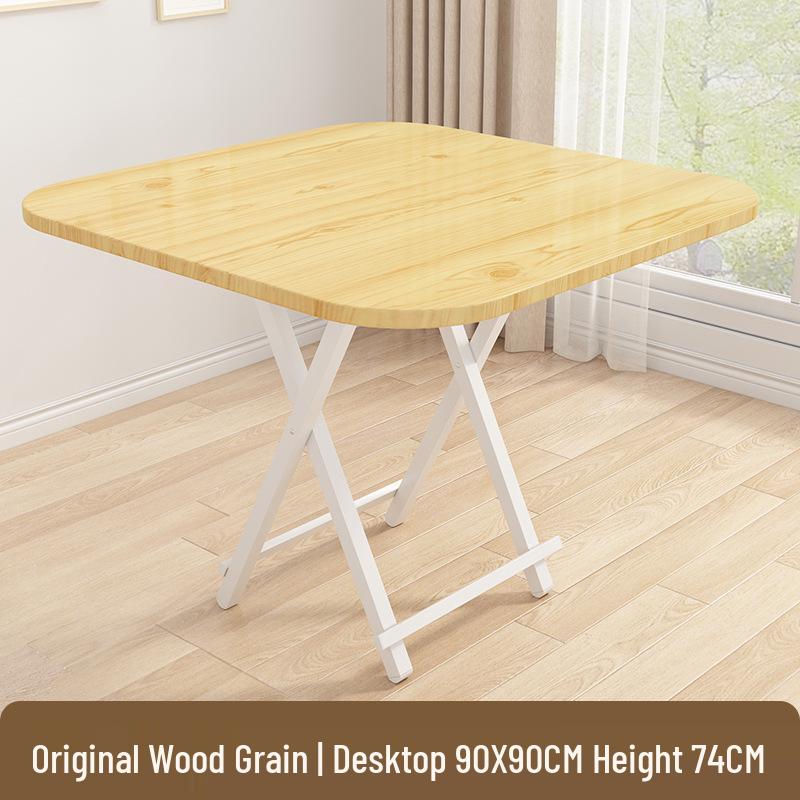 Portable Foldable Dining Table for Small Spaces - Square or Round Options for Apartments or Rental Rooms