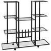 343121 vidaXL Jardinière avec roues 94,5x24,5x91,5 cm Noir Fer